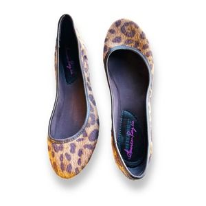 American Rag Cie Womens Cellia Brown Leopard Print Slip On Ballet Flats Size 8.5